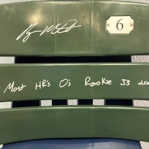 Ryan Mountcastle Autographed #6 Camden Yards Stadium Seat Back with Inscription
