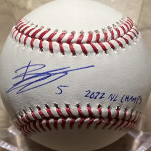 Bryson Stott Autographed Baseball with Inscription