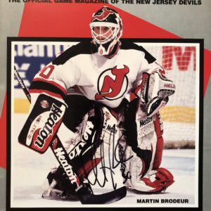 Martin Brodeur Autographed NJ Devils Center Ice Game Program/Magazine