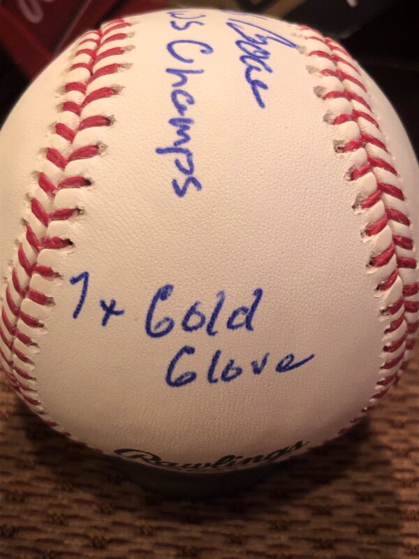 Bob Boone Autographed Stat Baseball - Image 2
