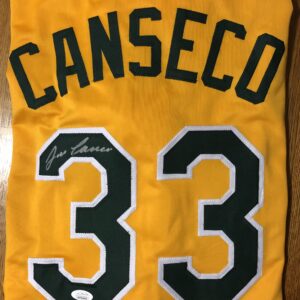 Jose Canseco Autographed Oakland A's Custom Jersey