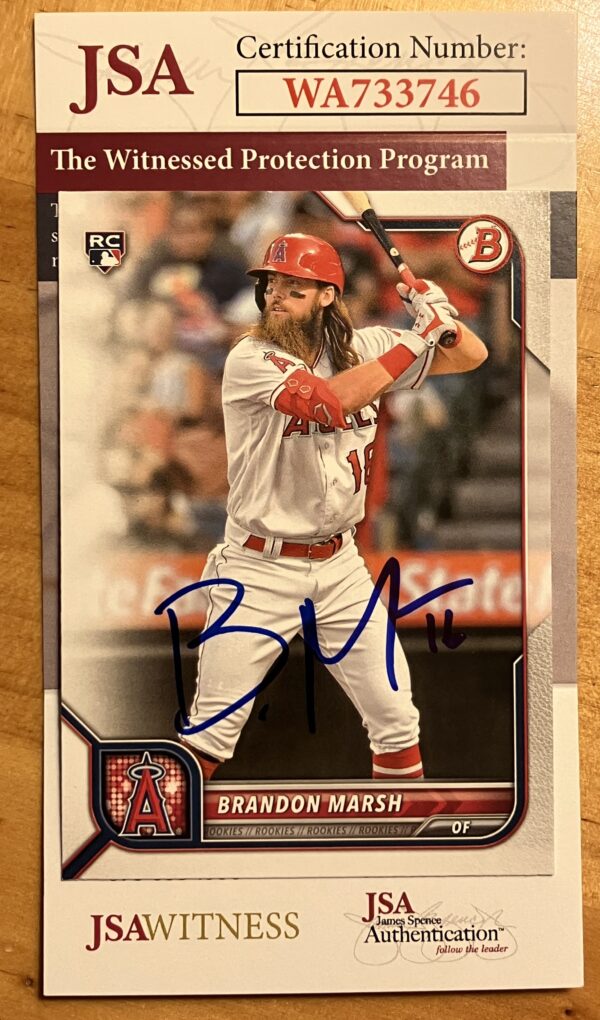 Brandon Marsh Autographed 2022 Bowman Rookie