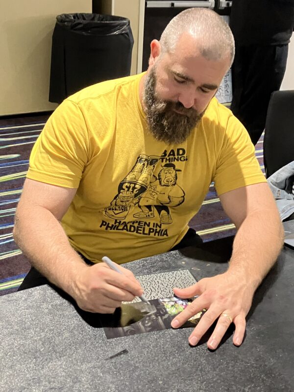 Jason Kelce Autographed 2022 Panini Prestige - Image 2
