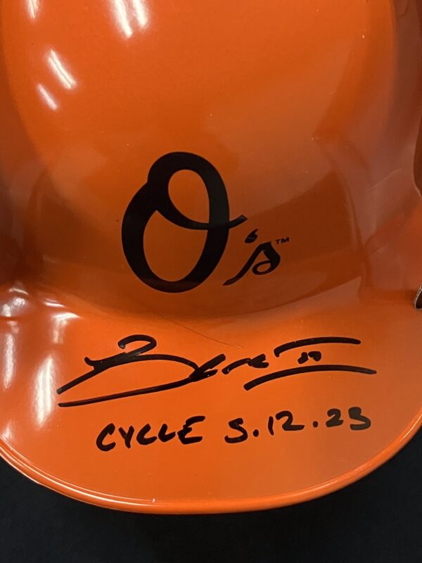 Cedric Mullins Autographed Baltimore Orioles Mini Helmet with Inscription - Image 2