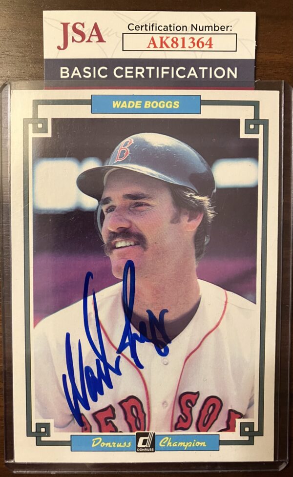 Wade Boggs Autographed 1984 Donruss Champions