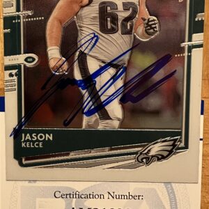 Jason Kelce Autographed 2020 Panini Optic Football Card