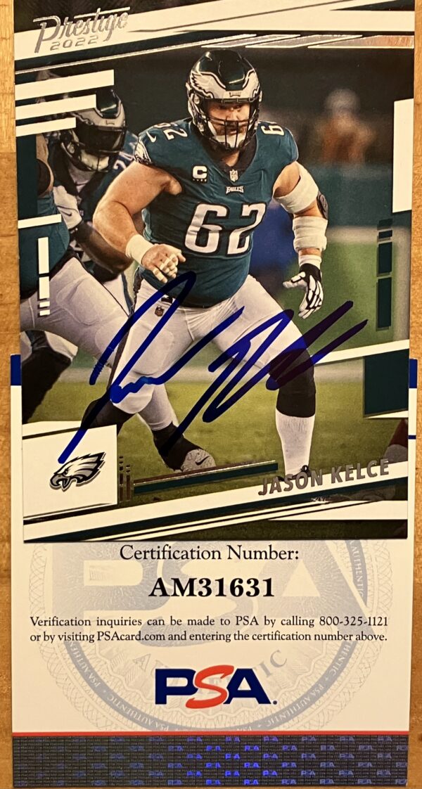Jason Kelce Autographed 2022 Panini Prestige