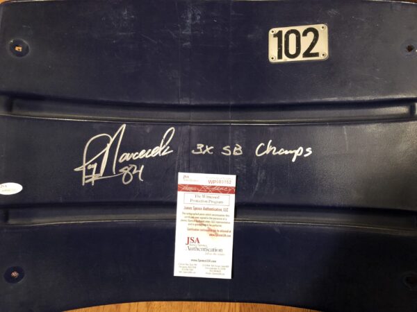 Jay Novacek Autographed Texas Stadium Seat Back with Inscription