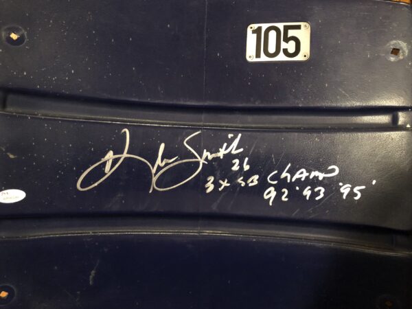 Kevin Smith Autographed Texas Stadium Seat Back with Inscriptions