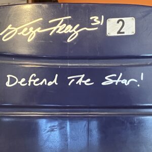 George Teague Autographed Texas Stadium Seat Back with Inscription