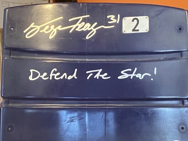 George Teague Autographed Texas Stadium Seat Back with Inscription