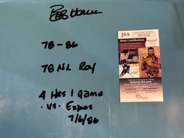 Bob Horner Autographed Fulton County Stadium Seat Back with Inscriptions - Image 4