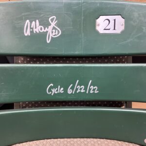 Austin Hays Autographed #21 Camden Yards Seat Back with Inscription