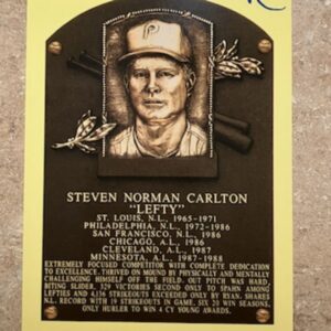 Steve Carlton Autographed Hall of Fame Postcard
