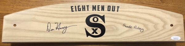 Don Harvey Autographed "Eight Men Out" Custom Wooden Seat Panel with Inscription