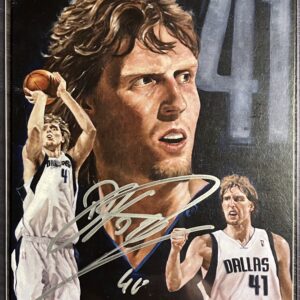 Dirk Nowitzki Autographed Oversized Photo Card