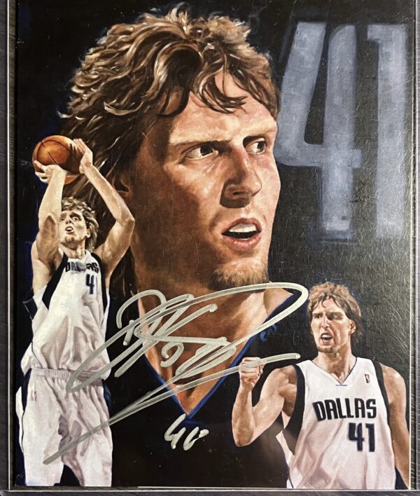 Dirk Nowitzki Autographed Oversized Photo Card