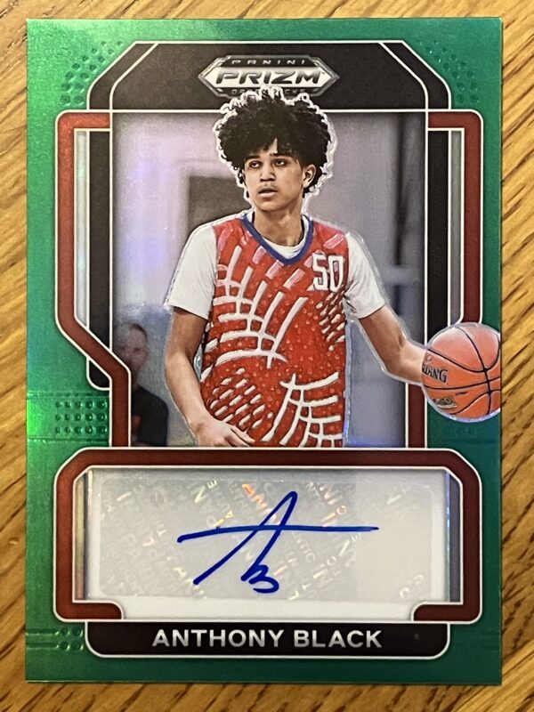 Anthony Black 2022 Panini Prizm Draft Picks Green Autographed Card
