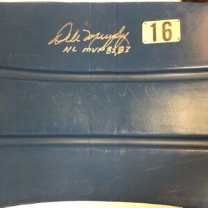 Dale Murphy Autographed Veterans Stadium Seat Back with Inscription