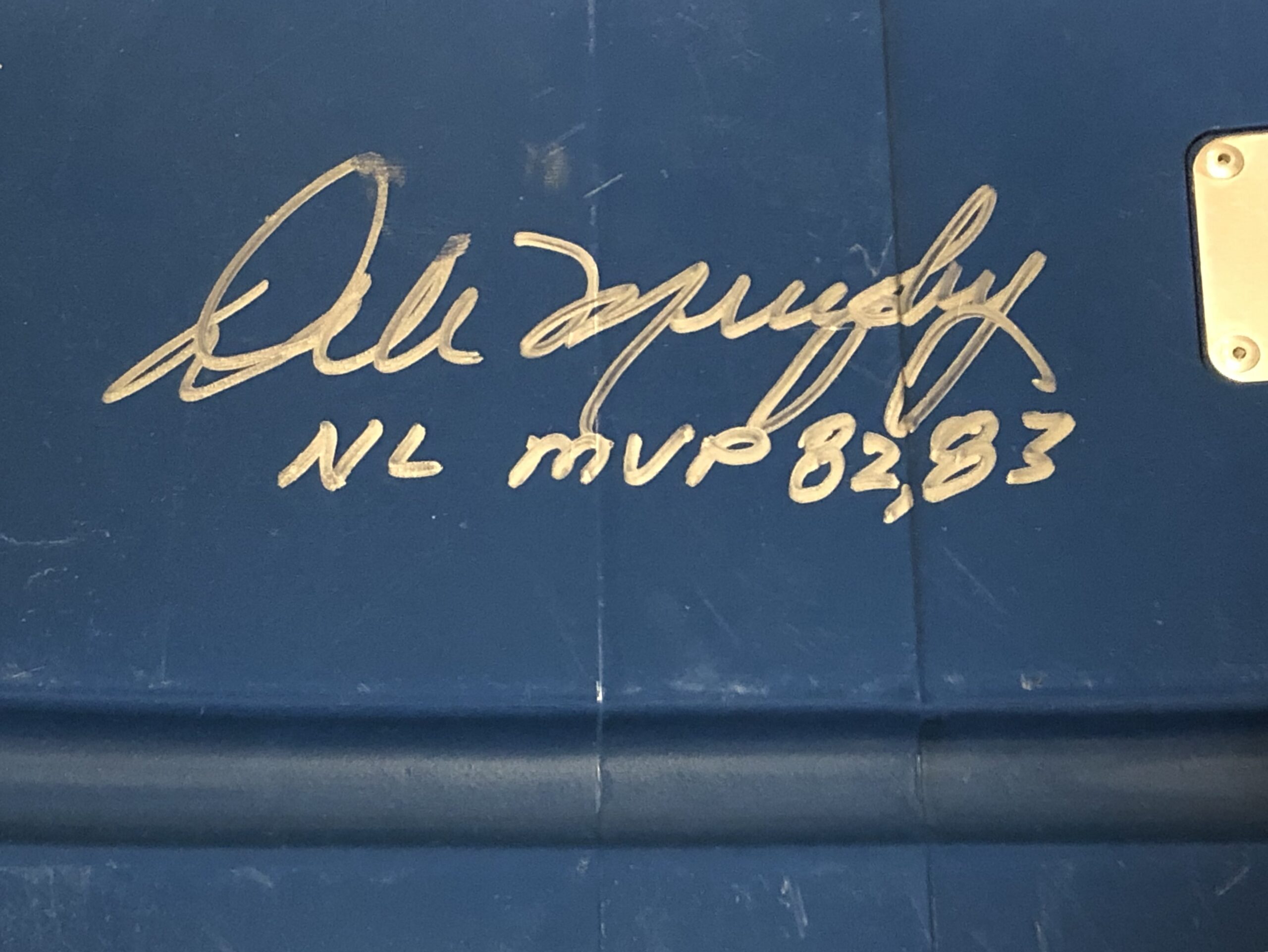 Dale Murphy Autographed Veterans Stadium Seat Back with Inscription - Image 2