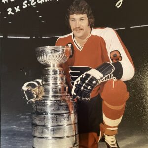 Dave "The Hammer" Schultz Autographed Philadelphia Flyers 8x10 Photo with Inscription