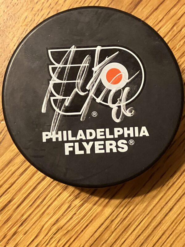 Joel Farabee Autographed Philadelphia Flyers Hockey Puck