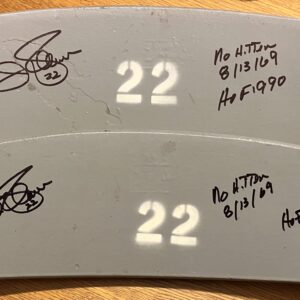 Jim Palmer Autographed Memorial Stadium Wooden Seat Panel with Inscriptions