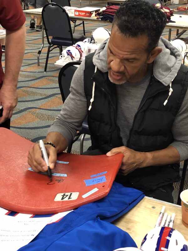 Andre Reed Autographed Rich Stadium Seat Back with Inscription - Image 3