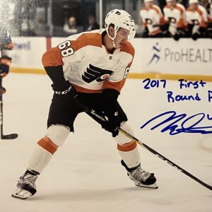 Morgan Frost Autographed Philadelphia Flyers 8x10 Photo with Inscription