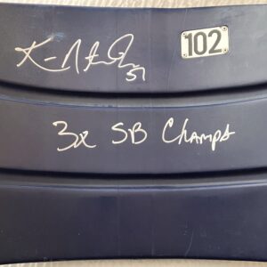 Ken Norton Jr Autographed Texas Stadium Seat Back with Inscription