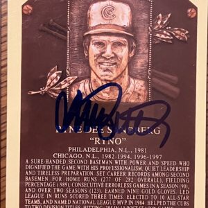 Ryne Sandberg Autographed HOF Postcard