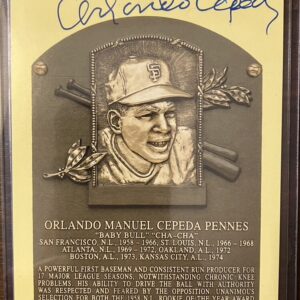 Orlando Cepeda Autographed Hall of Fame Postcard
