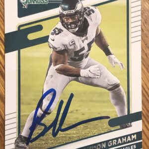 Brandon Graham Autographed 2021 Donruss Football Trading Card