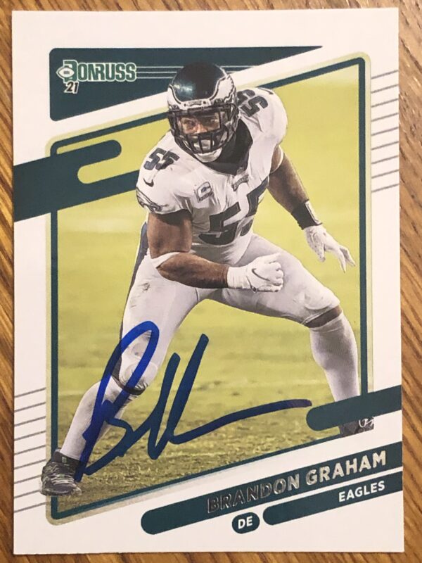 Brandon Graham Autographed 2021 Donruss Football Trading Card