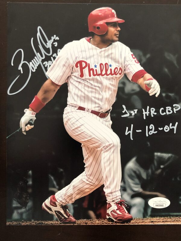 Bobby Abreu Autographed Philadelphia Phillies 11x14 Photo with Inscription