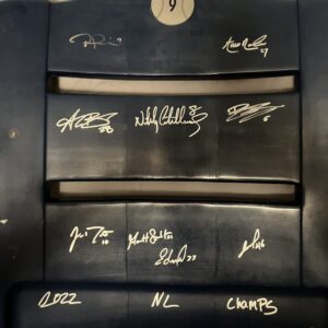 Philadelphia Phillies Citizens Bank Park 2022 NL Champs Multi-Signed Seat Back