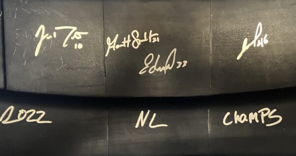 Philadelphia Phillies Citizens Bank Park 2022 NL Champs Multi-Signed Seat Back - Image 4