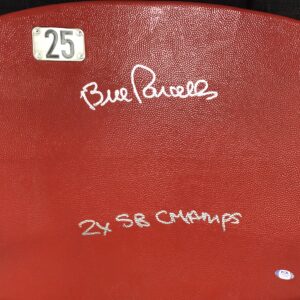 Bill Parcells Autographed Meadowlands Stadium Seat Back with Inscription