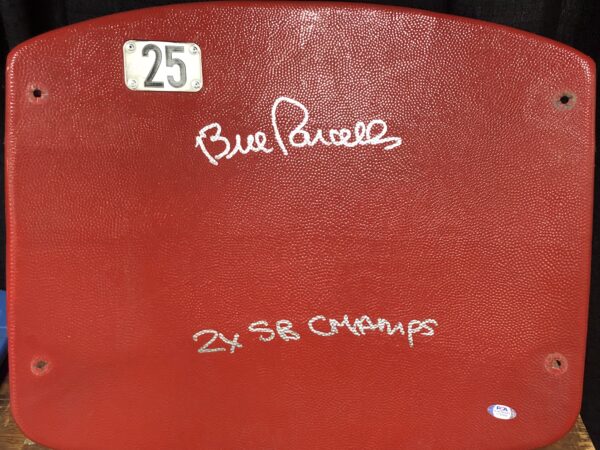 Bill Parcells Autographed Meadowlands Stadium Seat Back with Inscription