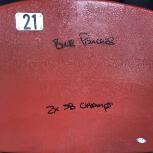 Bill Parcells Autographed Meadowlands Stadium Seat Back with Inscription