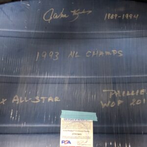 John Kruk Autographed Veterans Stadium "Stat" Seat Bottom