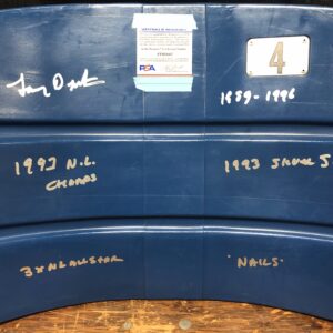 Lenny Dykstra Autographed #4 Veterans Stadium "Stat" Seat Back