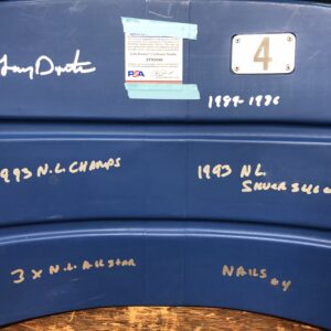 Lenny Dykstra Autographed #4 Veterans Stadium "Stat" Seat Back