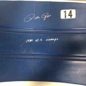 Pete Rose Autographed #14 Veterans Stadium Seat Back with Inscription