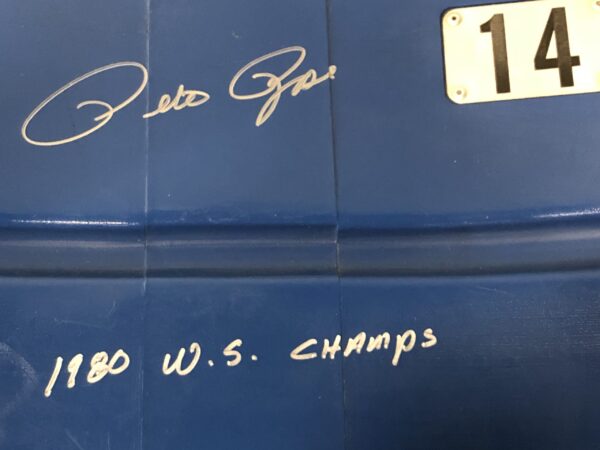 Pete Rose Autographed #14 Veterans Stadium Seat Back with Inscription - Image 2