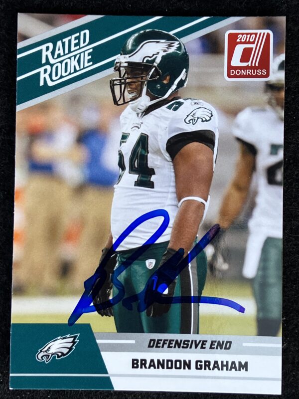 Brandon Graham Autographed 2010 Donruss Rated Rookie Trading Card