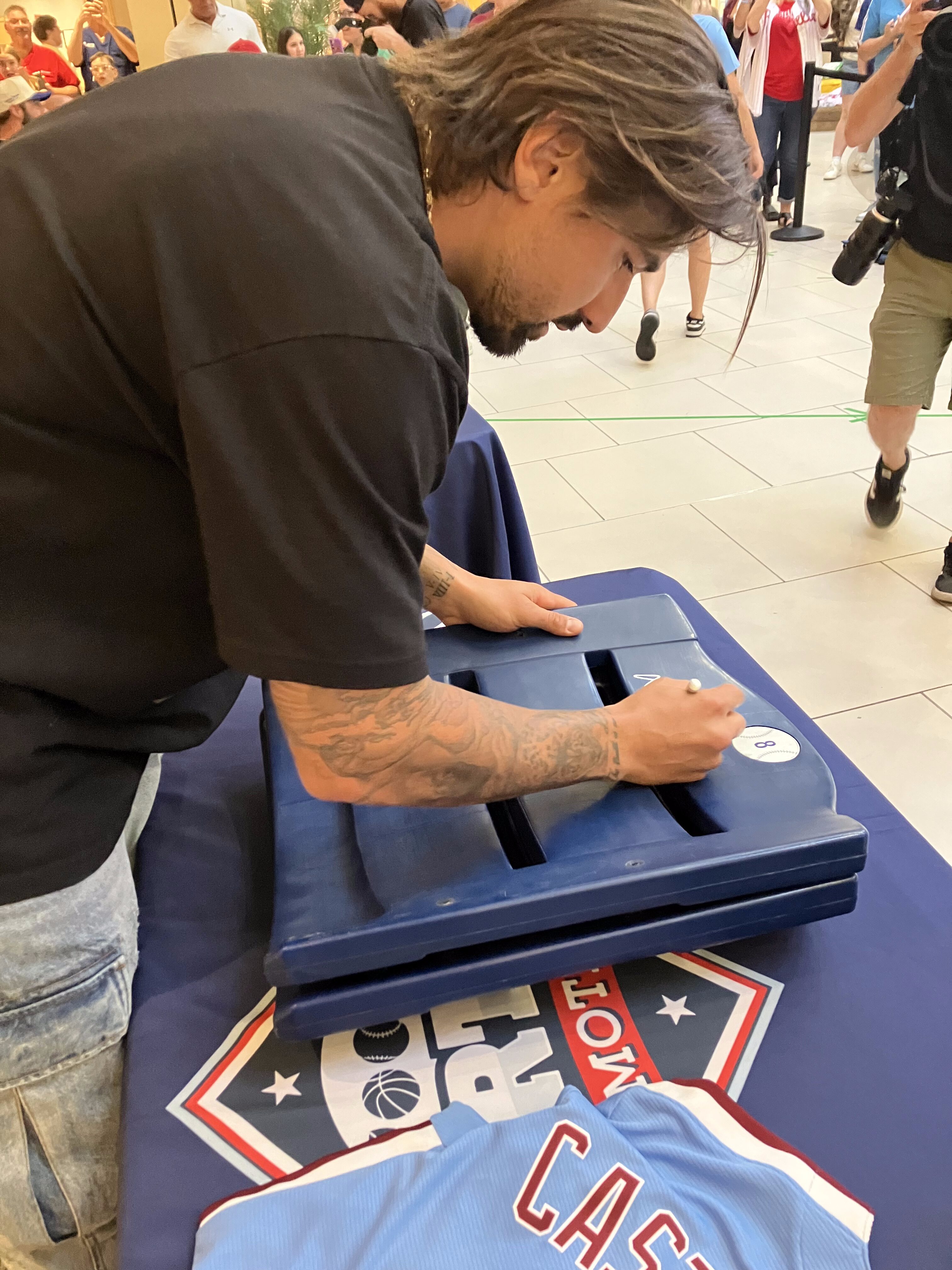 Nick Castellanos Autographed #8 Citizens Bank Park Stadium Seat Back with Inscription - Image 2