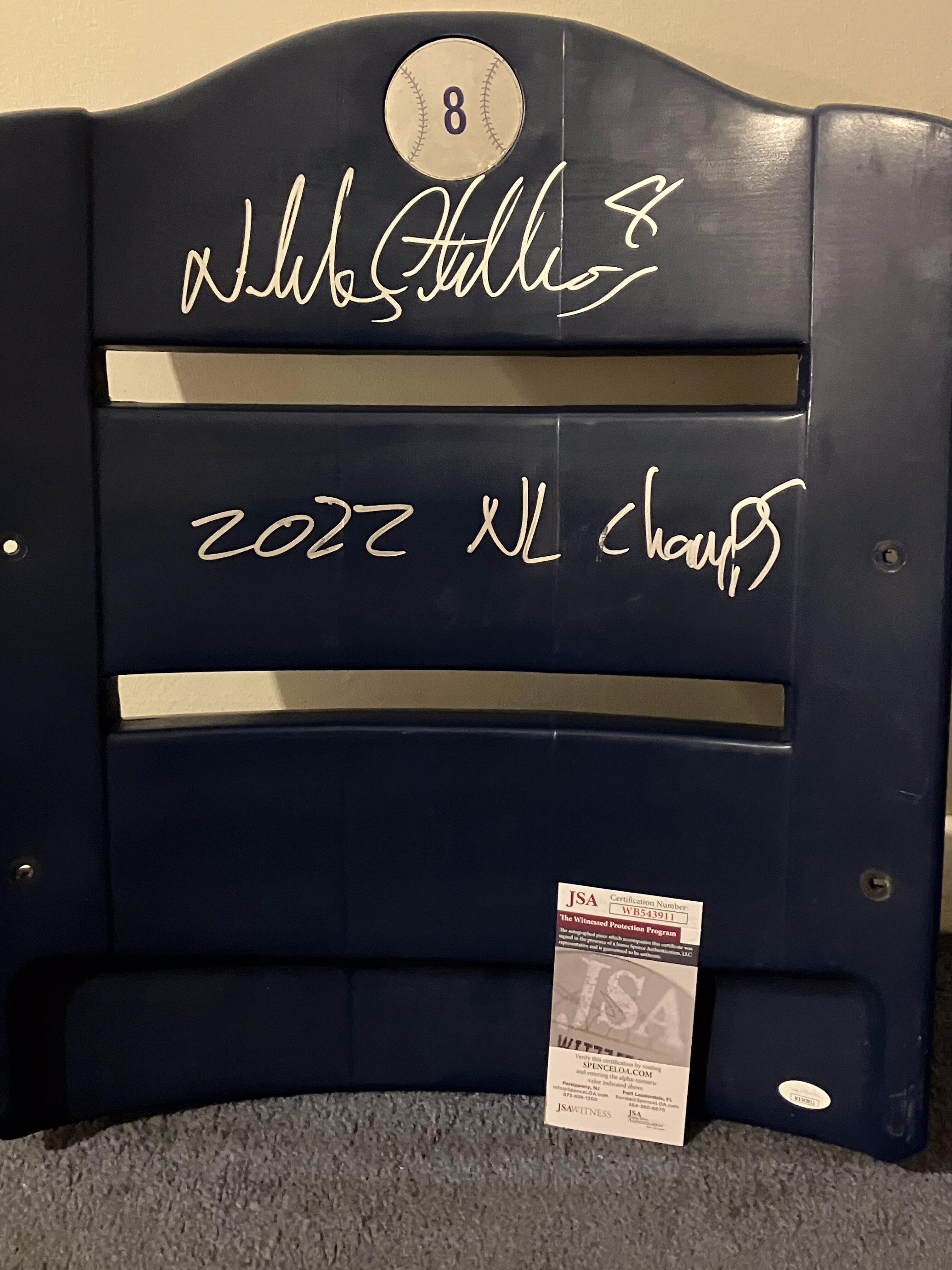 Nick Castellanos Autographed #8 Citizens Bank Park Stadium Seat Back with Inscription