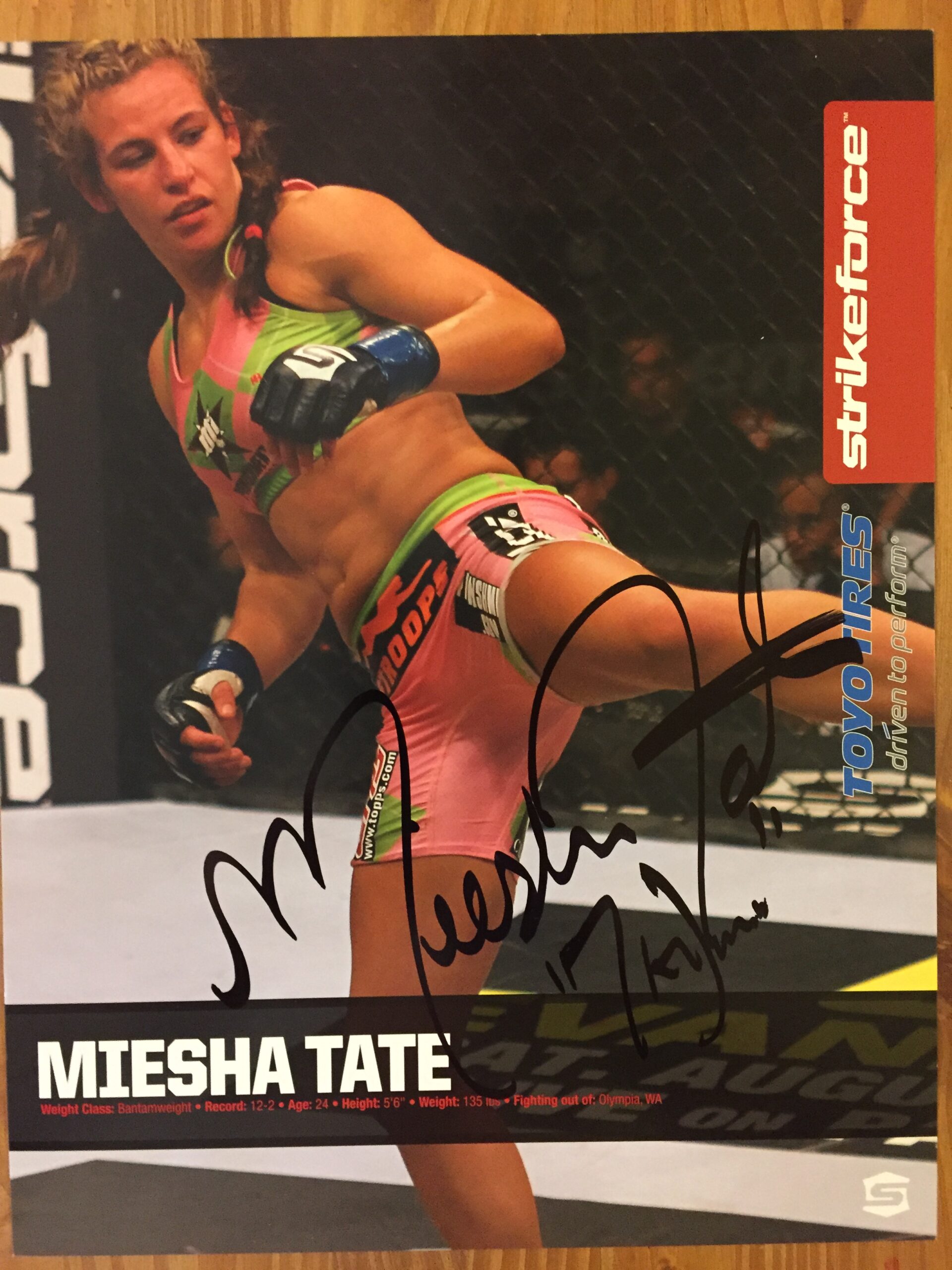 Meisha Tate Autographed 8.5 x 11 Strike Force Photo