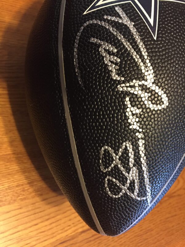 Drew Pearson/Tony Hill Autographed Dallas Cowboys Black Logo Football - Image 2